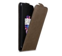 Etui pour OnePlus 5 Coque à rabat en MARRON CAFÉ Housse Flip Protection