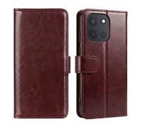Étui pour OnePlus Nord 6 Modèle Crazy Horse avec Porte-cartes et Support Marron