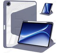 Étui pour OnePlus Pad Go 2 12,1 pouces 2025 avec support pour stylet, coque rigide en acrylique rotative à 360° pour OPPO Pad Air 5 12,1 pouces gray