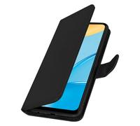 Coque et étui téléphone mobile Avizar Etui pour Oppo A15 Clapet Portefeuille Support Vidéo Noir