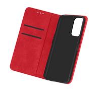 Étui pour Oppo A16 et A16s Folio Portefeuille Fonction Support Vidéo Rouge
