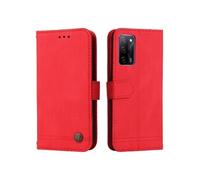 Etui Pour OPPO A16S Supports De Fente Pour Carte Cuir Housse De Protection FOXDOCK Rouge