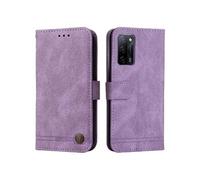 Etui Pour OPPO A16S Supports De Fente Pour Carte Cuir Housse De Protection FOXDOCK Violet