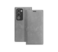 Étui pour Oppo A5 Folio Classique avec Fonction Support Gris