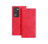 Etui pour Oppo A5 Folio Classique avec Fonction Support Rouge