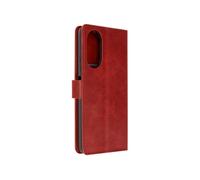 Etui pour Oppo A58 Dragonne Clapet Support Portefeuille Rouge