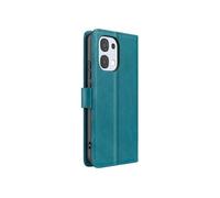 Étui pour Oppo A6 Pro Folio Classique avec Fonction Support Turquoise