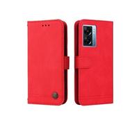Etui Pour Oppo A77 5G Housse De Protection Cuir Supports De Fente Pour Carte FOXDOCK Rouge