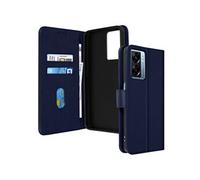 Etui pour Oppo A77 / Realme Narzo 50 5G Clapet Portefeuille Support Vidéo Bleu Nuit