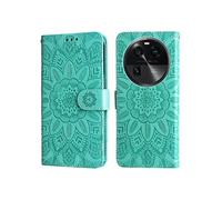 Etui Pour OPPO Find X6 Housse De Protection Fentes Pour Cartes Flip Cuir FOXDOCK Vert