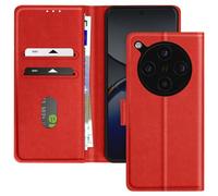 Étui pour Oppo Find X8 Pro Clapet Portefeuille et Support Vidéo Rouge