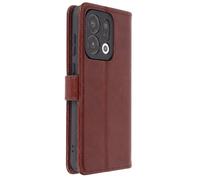 Étui pour Oppo Find X9 Effet Cuir Vintage avec Support et Porte-cartes Marron