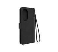 Etui pour Oppo Reno 10 et 10 Pro Clapet Portefeuille Support Vidéo Dragonne Noir