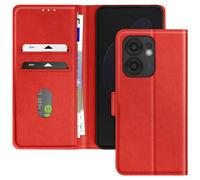 Étui pour Oppo Reno 13 F / 13 FS Clapet Portefeuille et Support Vidéo Rouge