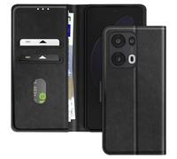 Etui pour Oppo Reno 13 Pro Clapet Portefeuille et Support Vidéo Noir