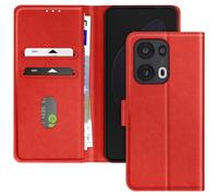 Etui pour Oppo Reno 13 Pro Clapet Portefeuille et Support Vidéo Rouge