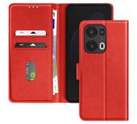 Étui pour Oppo Reno 13 Pro Clapet Portefeuille et Support Vidéo Rouge