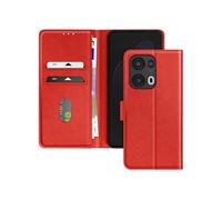 Etui pour Oppo Reno 13 Pro Clapet Portefeuille et Support Vidéo Rouge