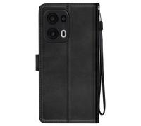 Avizar Étui pour Oppo Reno 13 Pro Dragonne Clapet Support Portefeuille Noir