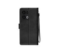 Avizar Étui pour Oppo Reno 13 Pro Dragonne Clapet Support Portefeuille Noir