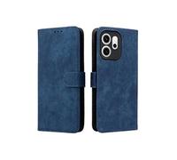 Etui Pour Oppo Reno 14F Blocage RFID Fermeture magnétique Cuir PU Portefeuille Flip Folio Couverture de fentes pour cartes Bleu