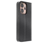 Etui pour Oppo Reno 15 Pro Texturé Strié Fonction Support Porte-cartes Noir