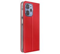 Etui pour Oppo Reno 15F / 15 FS Effet Strié avec Porte-carte et Fonction Stand Rouge