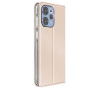 Etui pour Oppo Reno 15F / 15 FS Effet Strié avec Porte-carte et Fonction Stand Dorée