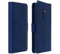 Étui pour Oppo Reno 2 Housse Folio Porte-carte Fonction Support Bleu nuit