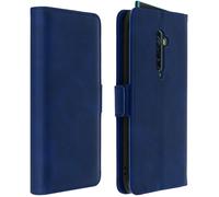 Avizar Housse folio Oppo Reno 2 Éco-cuir Support Porte-carte Bleu nuit