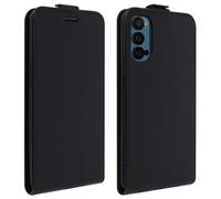 Étui pour Oppo Reno 4 Clapet Vertical Protection Porte-carte Noir