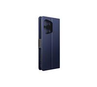 Etui pour Oppo Reno 8 Pro 5G Portefeuille Support Finition Striée Ultra-Slim Bleu Nuit / Gris