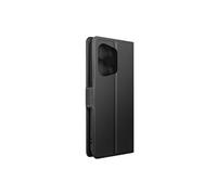 Etui pour Oppo Reno 8 Pro 5G Portefeuille Support Finition Striée Ultra-Slim Noir / Gris