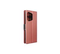 Etui pour Oppo Reno 8 Pro 5G Portefeuille Support Finition Striée Ultra-Slim Rose / Gris