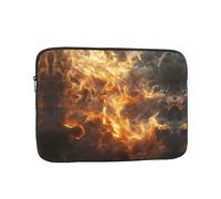 Étui pour ordinateur portable 12 pouces imprimé flammes brûlantes, étui pour ordinateur portable de travail/bureau