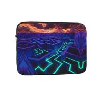 Étui pour ordinateur portable 15" Motif labyrinthe fluorescent Accessoire indispensable pour les trajets et le bureau