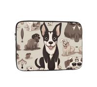 Étui pour ordinateur portable 17" Motif chiot avec langue qui sort
