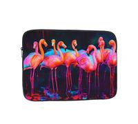 Étui pour ordinateur portable 17" Motif flamants roses Accessoire indispensable pour les trajets et le bureau
