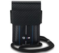 Étui pour ordinateur portable BMW BMPSP15XMSCAKL Carbon à rayures bleues et noir
