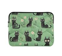Étui pour ordinateur portable de 15 à 16 pouces, doublure souple, sac pour ordinateur portable mallette chic Cornish Rexcats vert étui à glissière pour homme femme