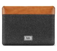 Étui pour ordinateur portable et tablette TomToc en feutre de cuir et cuir PU jusqu'à 13 pouces gris
