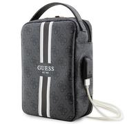 Étui pour ordinateur portable Guess 4G à rayures imprimées, noir