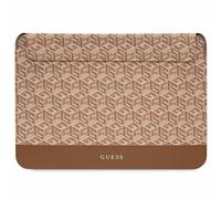 Étui pour ordinateur portable Guess G Cube à rayures marron 14 pouces