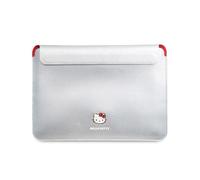 Hello Kitty Étui pour ordinateur portable HKCS14PGHDLMS – PU, logo métal argenté – Argent 13/14"