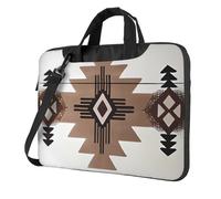 Étui pour ordinateur portable imprimé aborigènes, housse imperméable pour ordinateur portable, étui de transport amusant pour ordinateur portable, Noir/blanc, 14In
