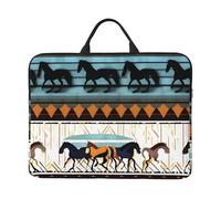 Étui pour ordinateur portable motif rayures cheval (41,9 x 31 cm), adapté pour les voyages quotidiens, le tourisme, les voyages d'affaires, les déplacements, etc.