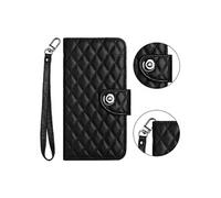 Etui Pour Oukitel C58 Portefeuille Couverture Bande De Poignet Protection Elégante Antichoc Titulaire De La Carte Noir