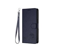 Etui Pour Oukitel C58 Pro Porte-fente Pour Carte, Portefeuille A Rabot RFID Chat Bleu