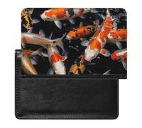 Étui pour passeport - Accessoire de voyage - Noël - Bonhomme de neige - Flocon de neige - Étanche - Avec fentes pour cartes - Pour homme et femme, Poissons de carpe japonais fantaisie, Taille unique