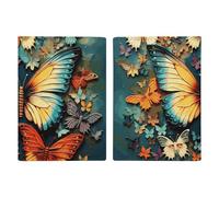 Étui pour passeport en cuir avec imprimé chien beagle mignon pour documents, cadeaux de voyage, Peintures à broder, 20.3x13.8cm